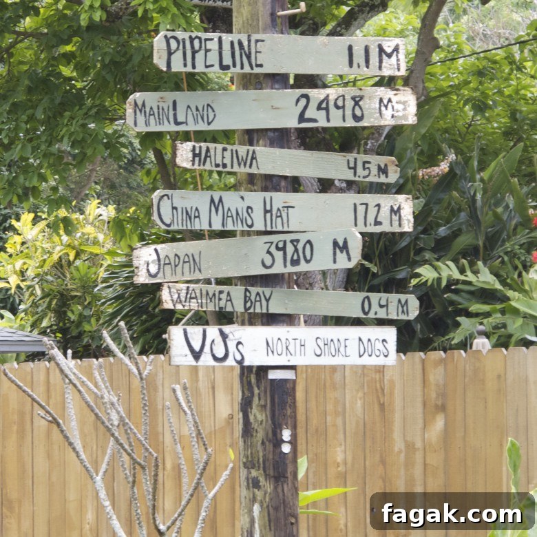 road sign on way to Haleiwa photo by @gregorytlee