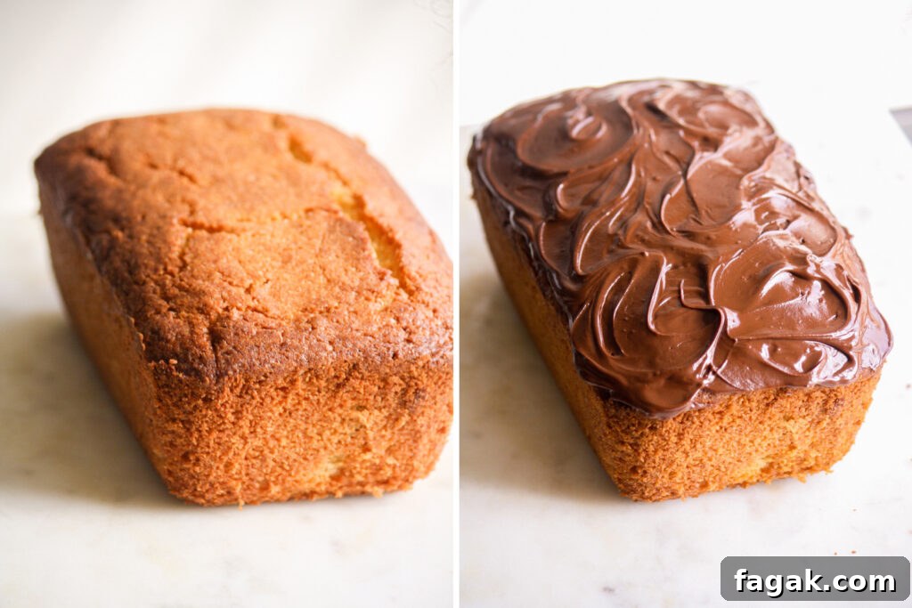 A buttery, mini loaf cake with vanilla cake on the outside and a surprise chocolate heart on the inside!