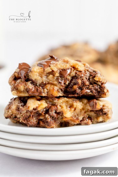 The BEST CHOCOLATE CHIP COOKIES recipe ever! These bakery-style cookies are warm, soft, and thick.