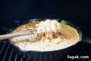 Smoked Poblano and Pepper Jack Queso Recipe 9 Stir until all of the ingredients are combined 2