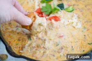 Smoked Poblano and Pepper Jack Queso Recipe 10 Serve warm with chips and or soft pretzels and enjoy