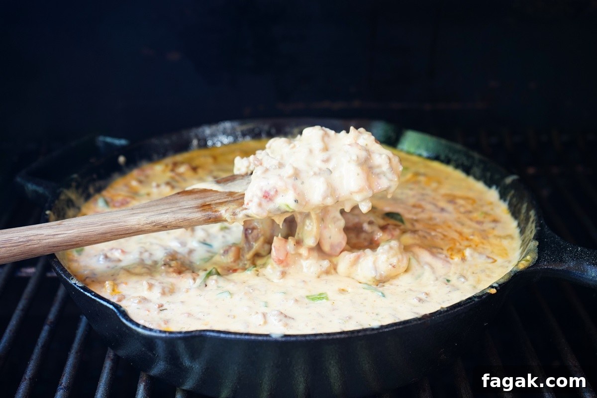 Smoked Poblano and Pepper Jack Queso Recipe 2 Stir until all of the ingredients are combined 2