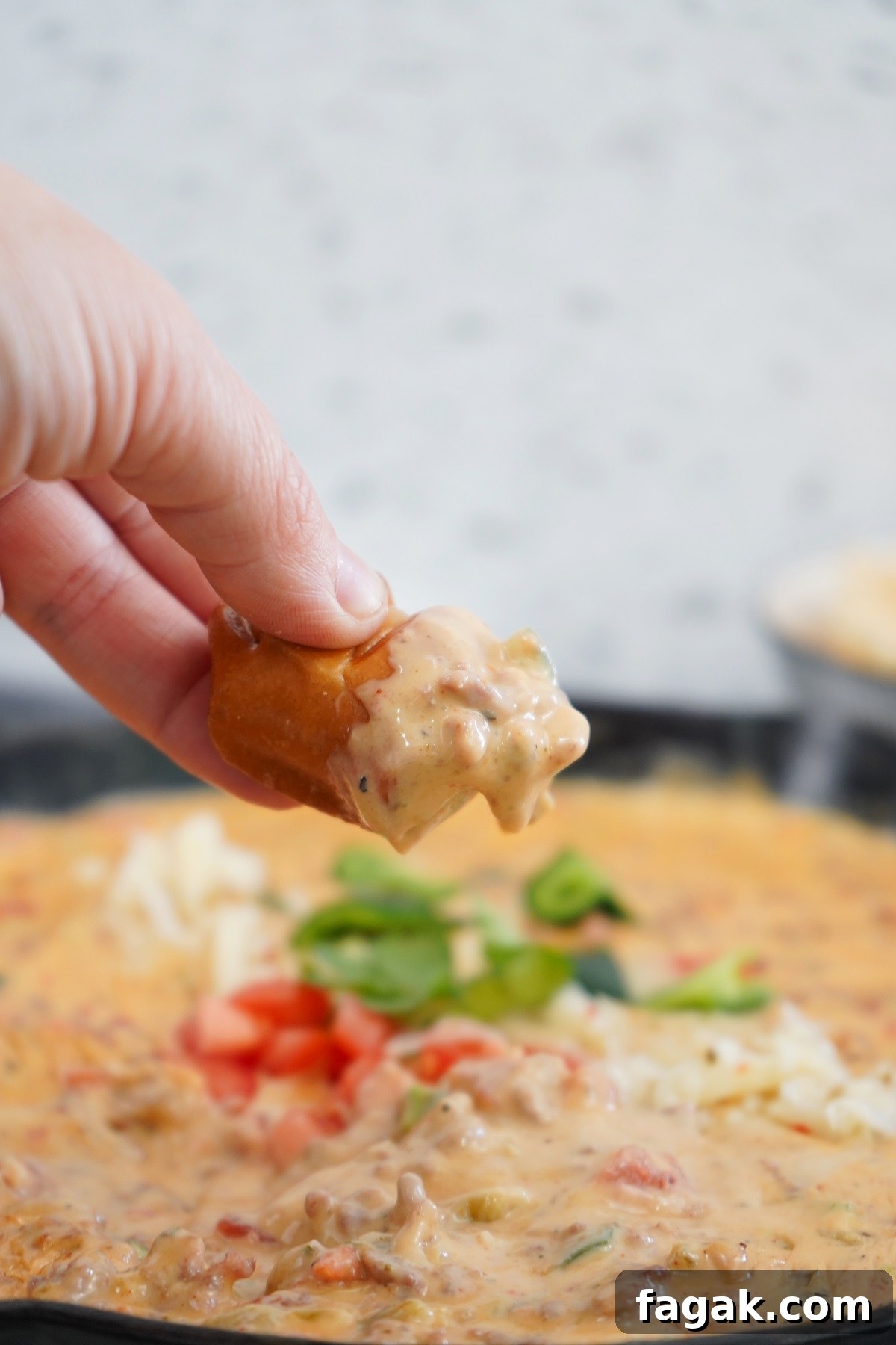 Soft pretzels dipped in smoked queso. Soft pretzels dipped in smoked queso.