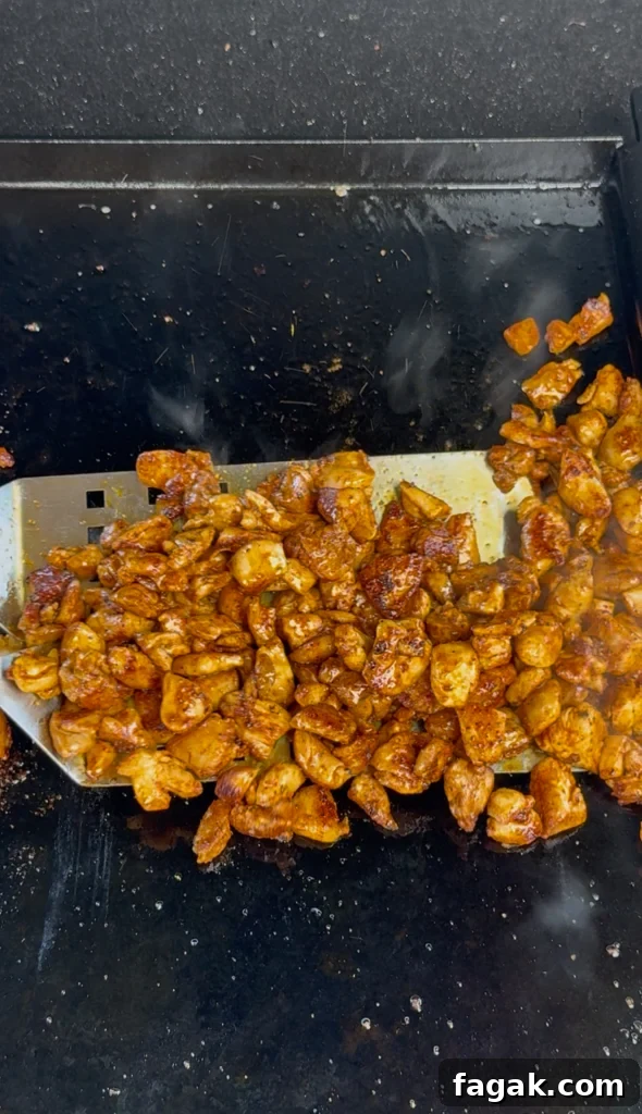 cooked chicken thighs on the grill for the chicken bacon ranch