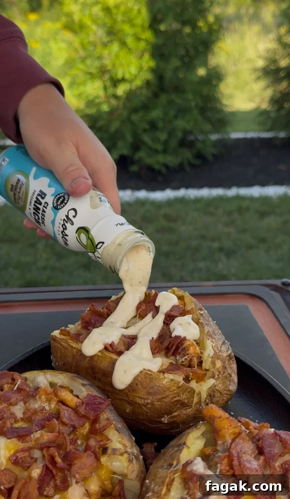 ranch on the chicken bacon ranch potatoes