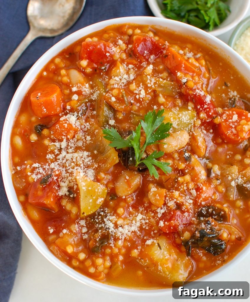 Vegetable Soup with Cabbage with parsley
