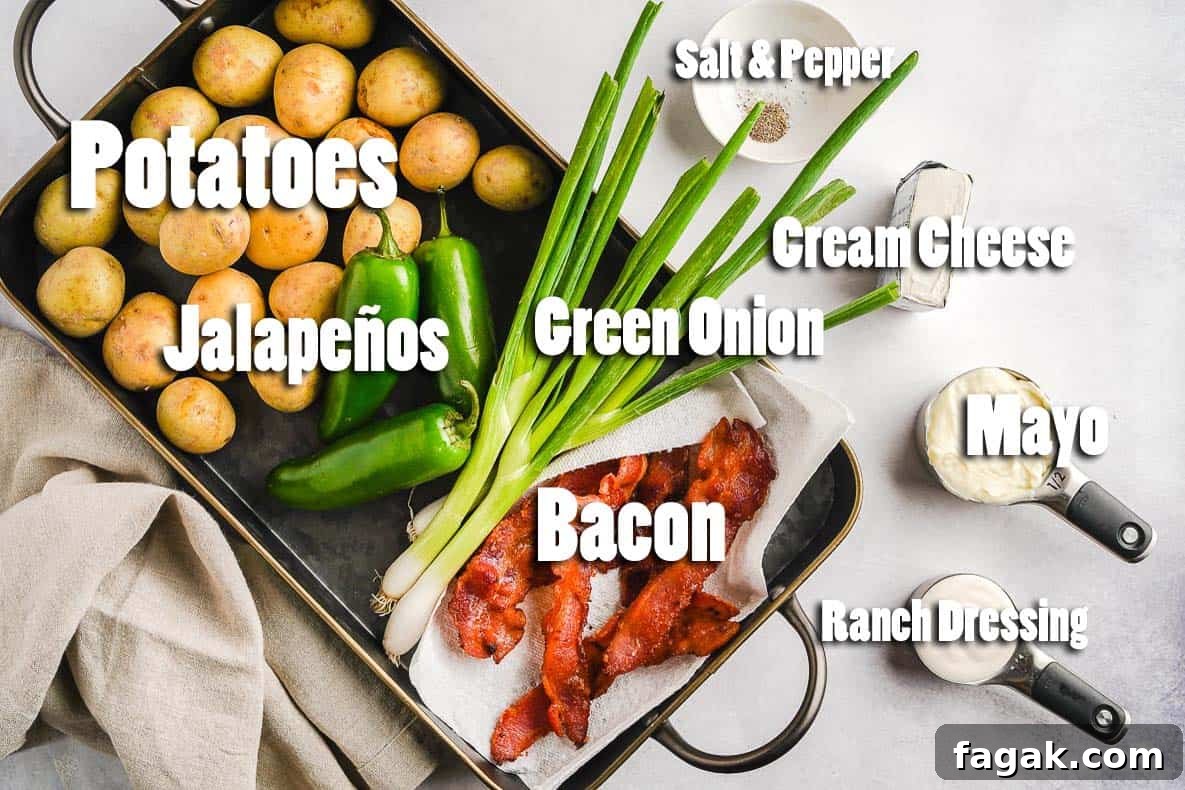 Jalapeno Popper Potato Salad Ingredients
