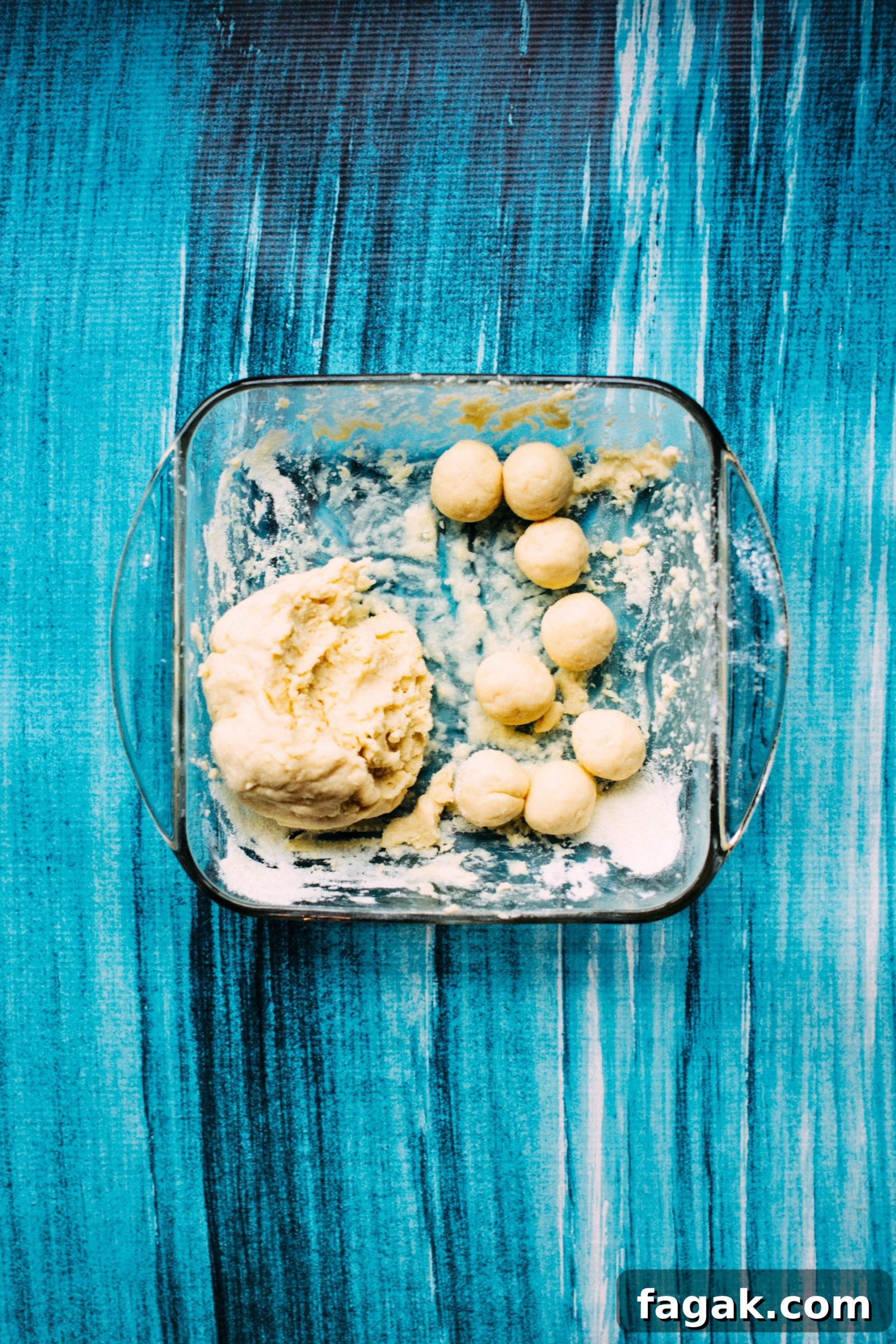 gulab jamun dough being formed