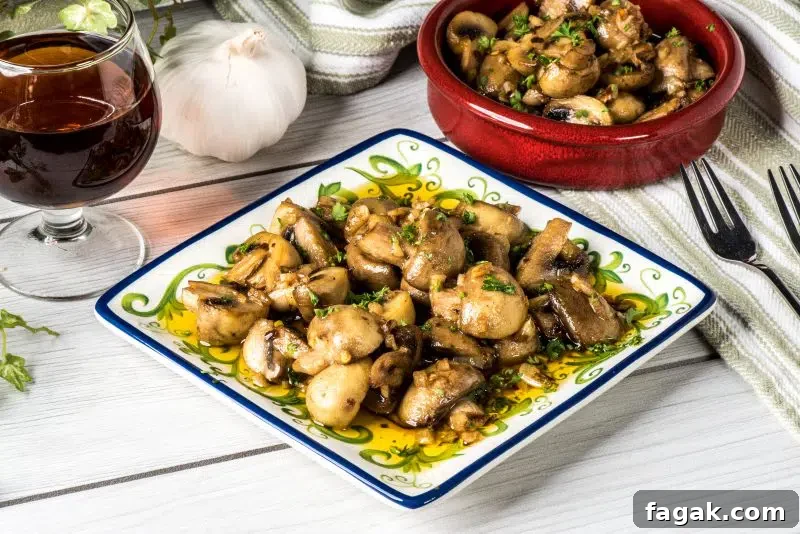 Plated mushrooms