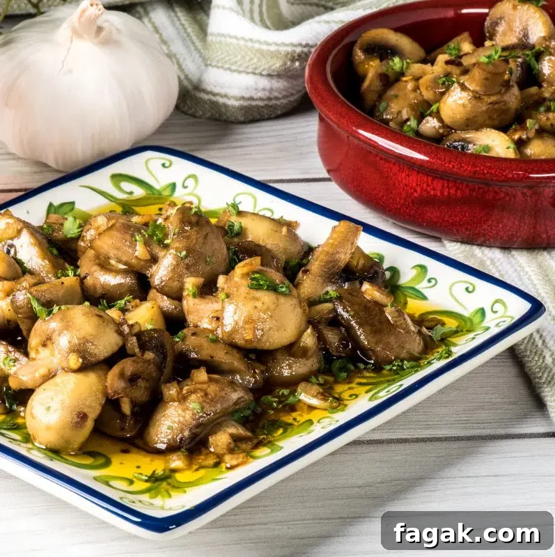 Mushrooms ready to serve