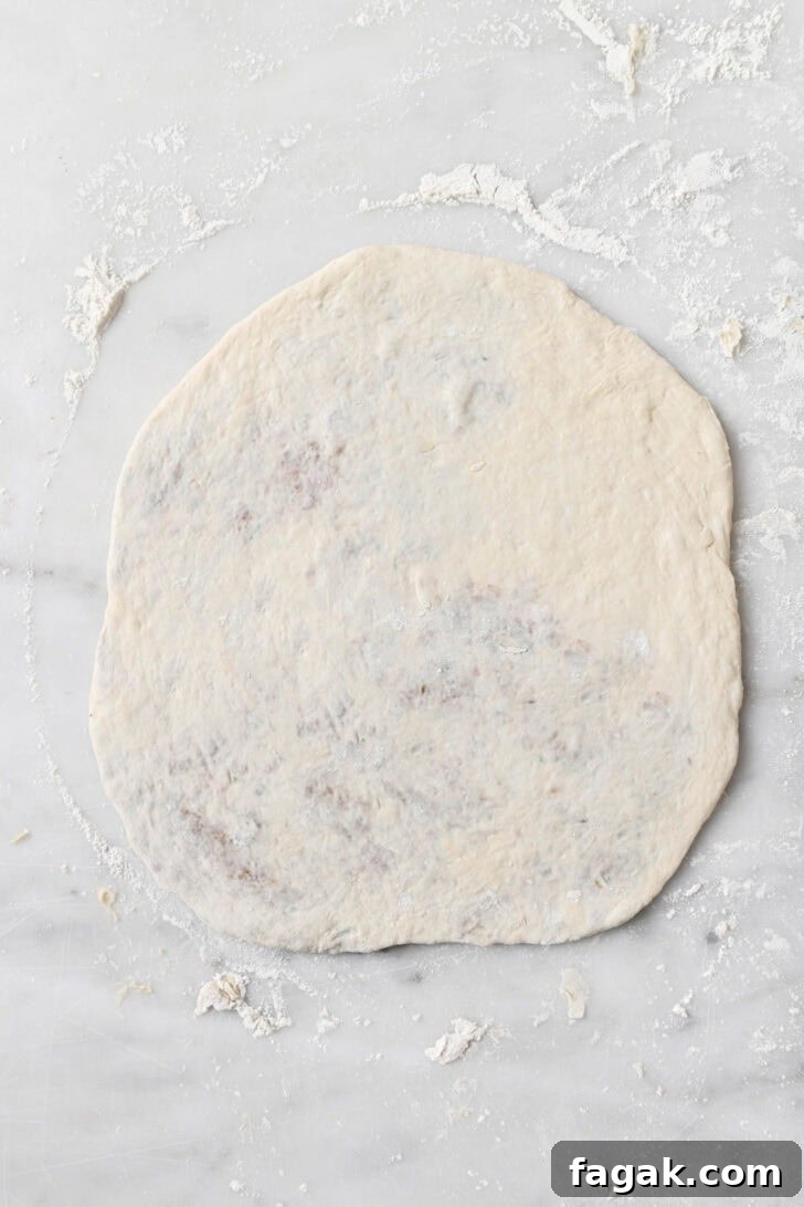 Foolproof Keema Naan Recipe: Step-by-Step Guide for Perfect Stuffed Bread 11 Rolled out Keema stuffed dough for Keema Naan.