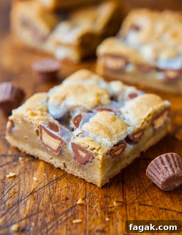 Peanut Butter Cup Cookie Dough Crumble Bars