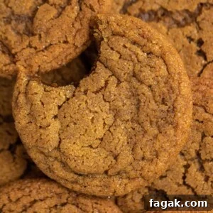 Close up of ginger molasses cookies