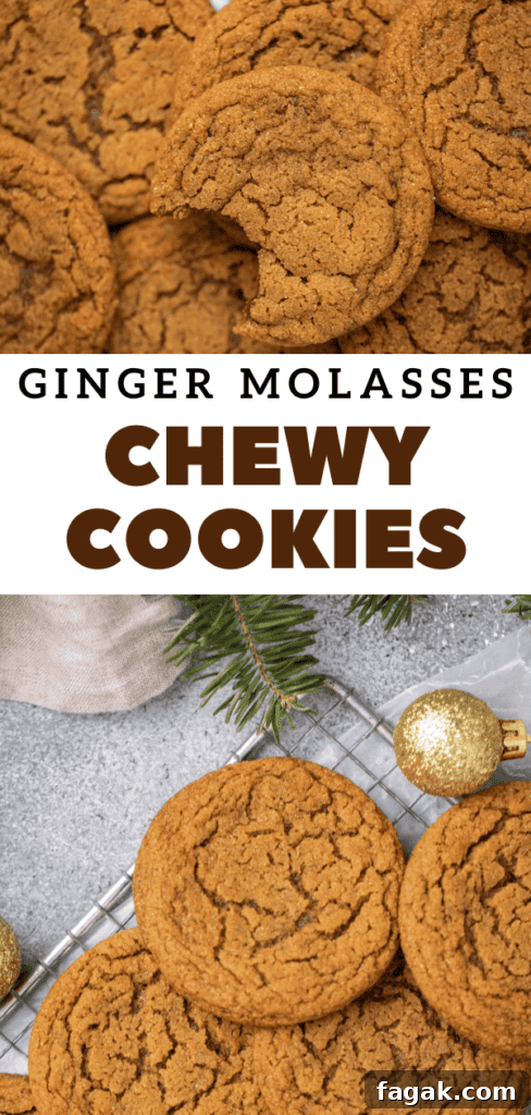 Chewy ginger molasses cookies