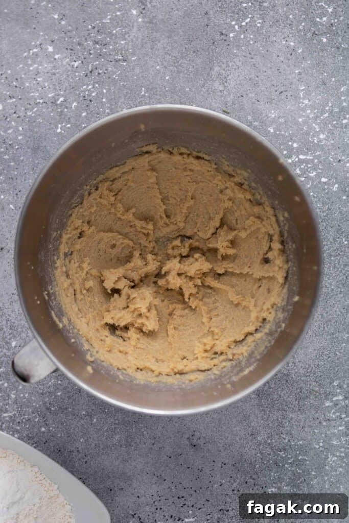 Step by step to make molasses cookies