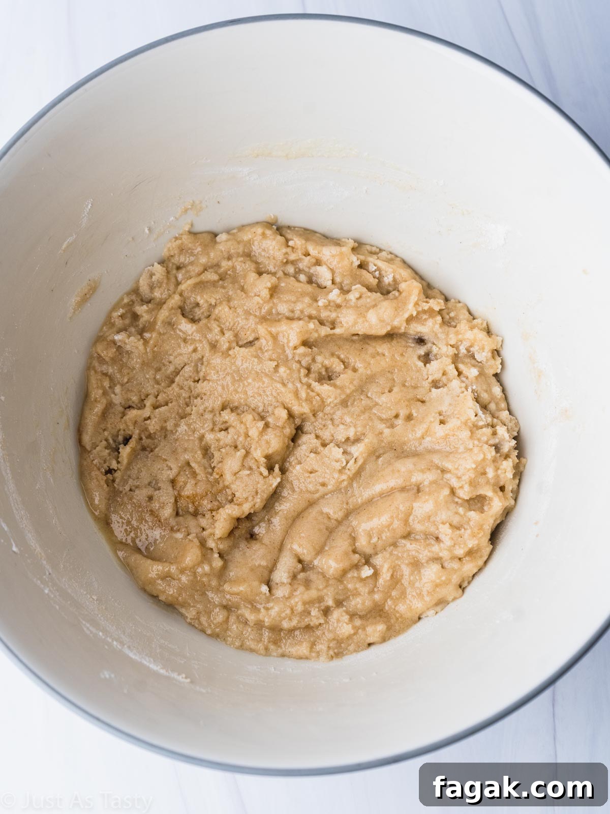 Decadent White Chocolate Brownie Recipe for Ultimate Indulgence 7 White chocolate brownie batter in a bowl.