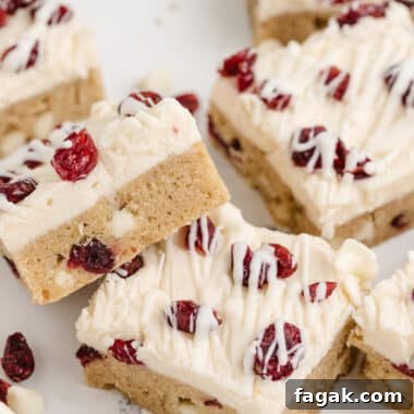 White Chocolate Cranberry Cookie Bars Recipe for Holiday Baking 7 img 42544 6