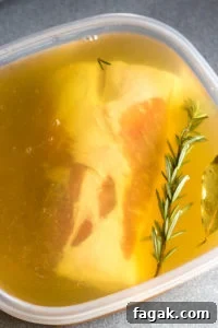 pork loin in an apple juice brigin solution