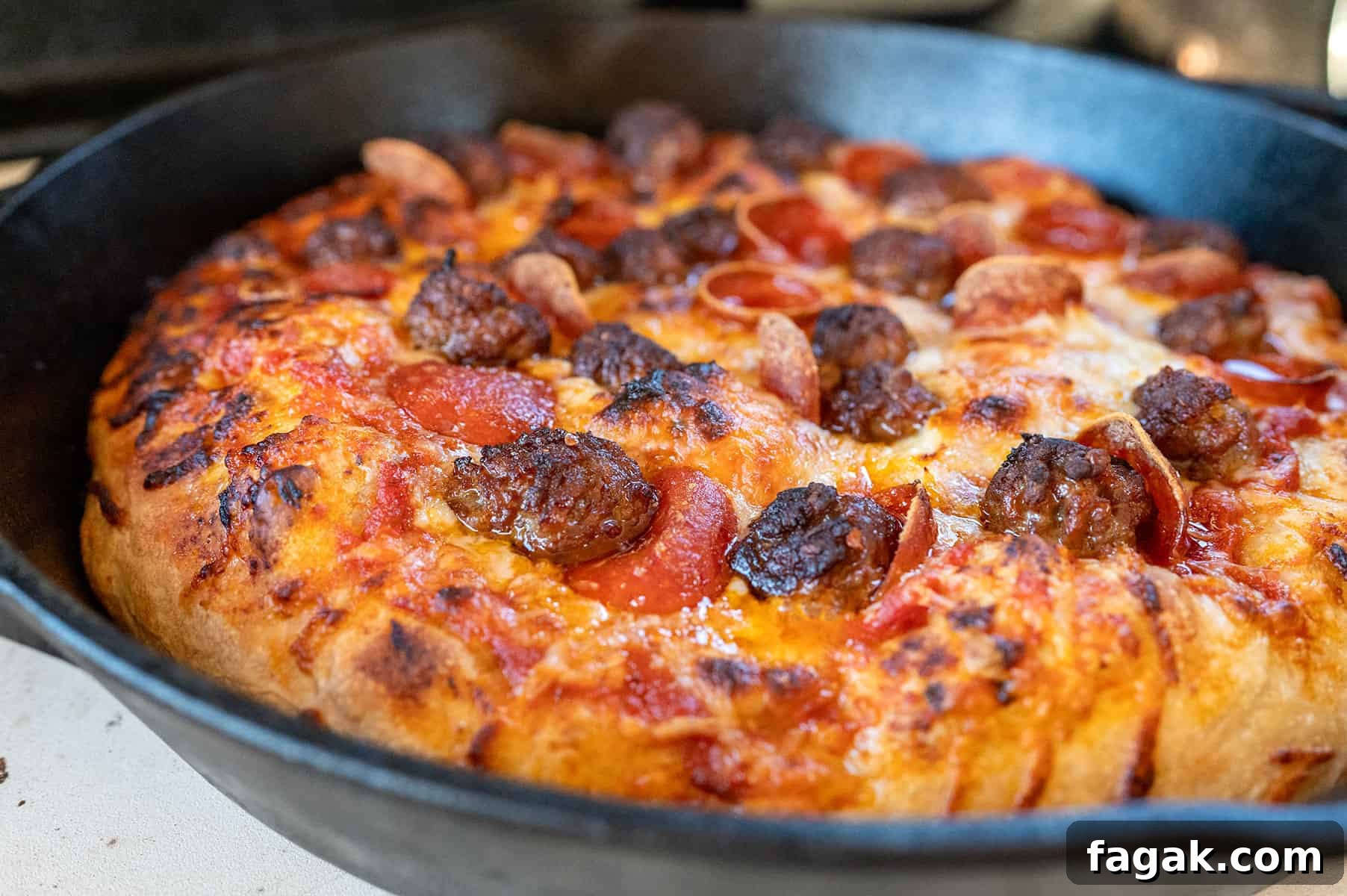 pan pizza on the ninja grill.
