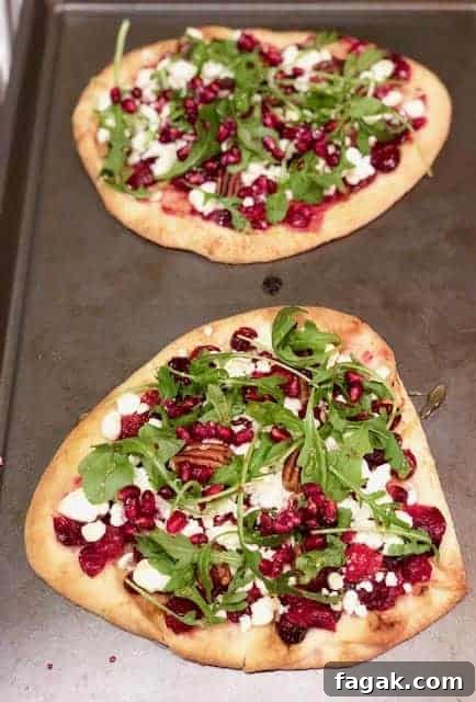 cranberry, goat cheese, arugula pizza
