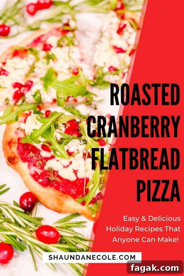 Roasted Cranberry Flatbread Pizza - Easy & Delicious Holiday Recipes | Shaunda Necole