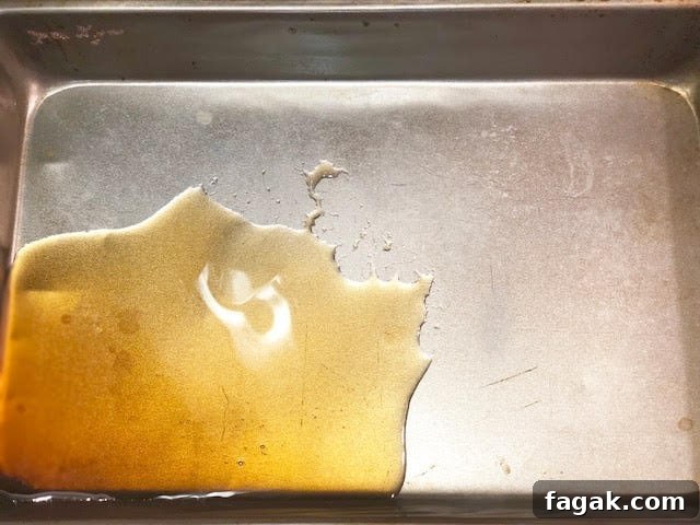heated maple syrup