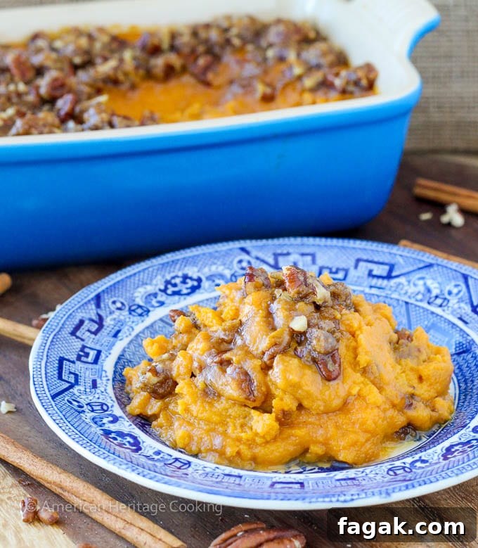 Lightened Sweet Potato Casserole Recipe: Lower-Calorie Holiday Side 2 An easy recipe for Sweet Potato Casserole Lightened Up! Still packed with brown sugar, buttery goodness but with half the calories!