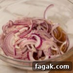 Quick pickled red onions