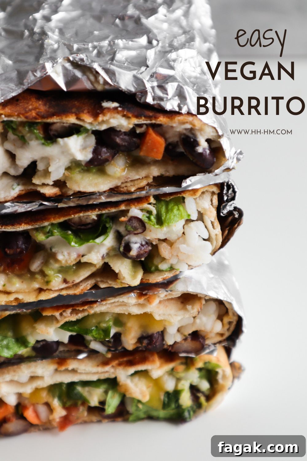 Try this tasty healthy meatless dinner idea, it's a super easy vegan burrito recipe! 