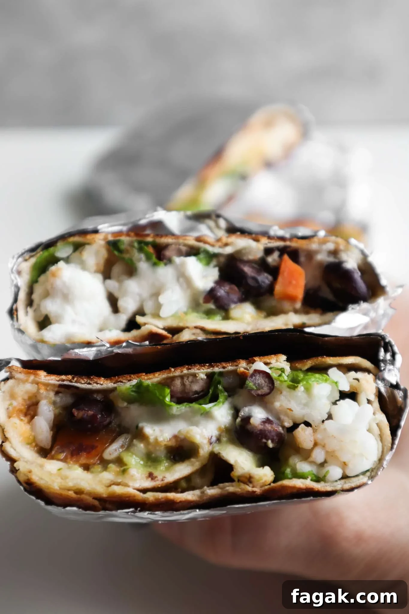 Try this tasty healthy meatless dinner idea, it's a super easy vegan burrito recipe!