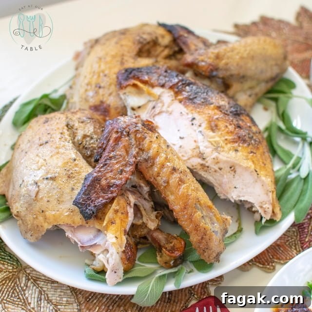 carved gluten free brined turkey