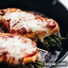 asparagus stuffed chicken parmesan