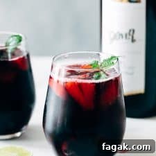 summer berry red wine spritzer