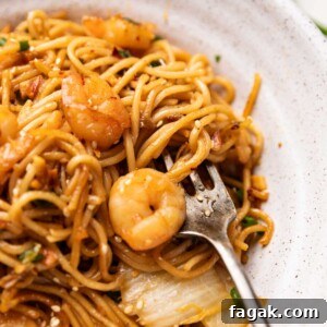 chilli garlic prawn noodles