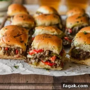 Philly cheesesteak sliders