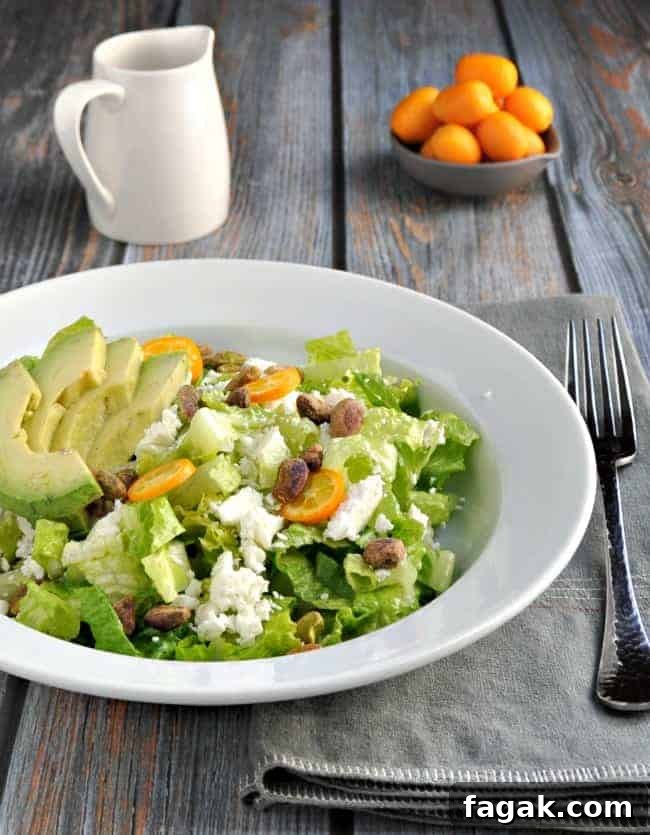 Kumquat Pistachio Avocado Salad