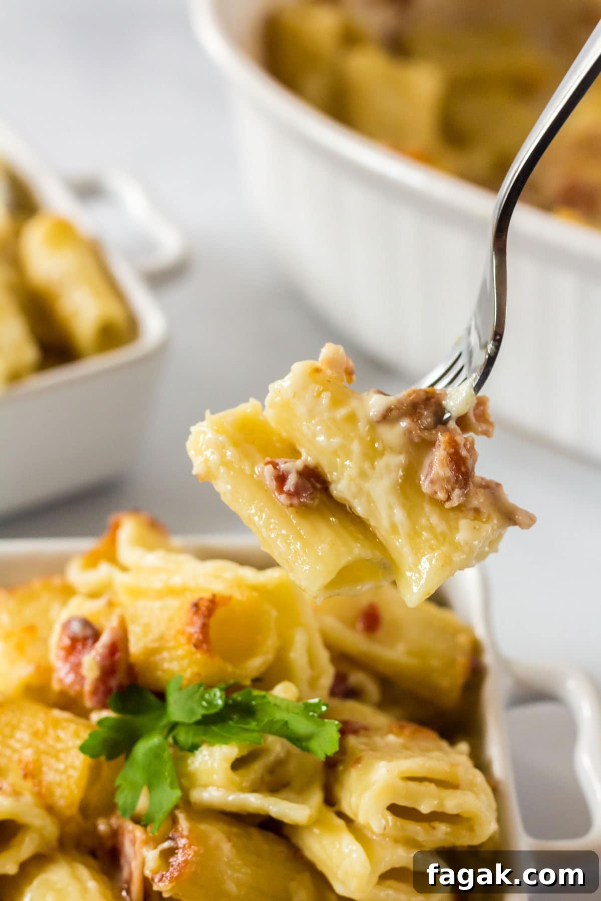 Fork of mac and cheese