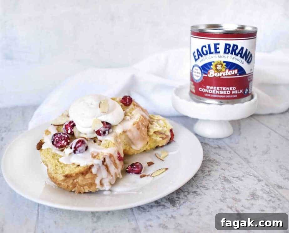 slice of cranberry almond baked french toast