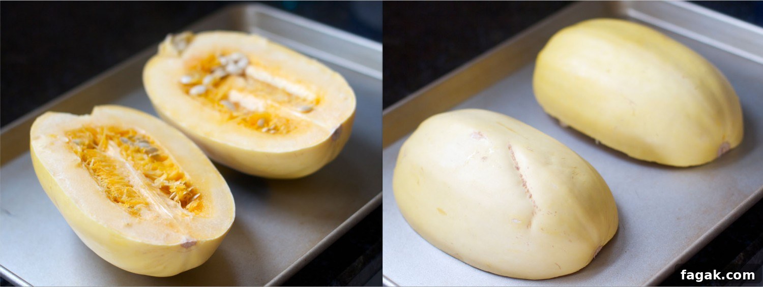 cut spaghetti squash cut spaghetti squash
