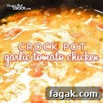This Crock Pot Garlic Tomato Chicken has an amazing flavor and is so easy! This is definitely a meal you can put on while running out the door!
