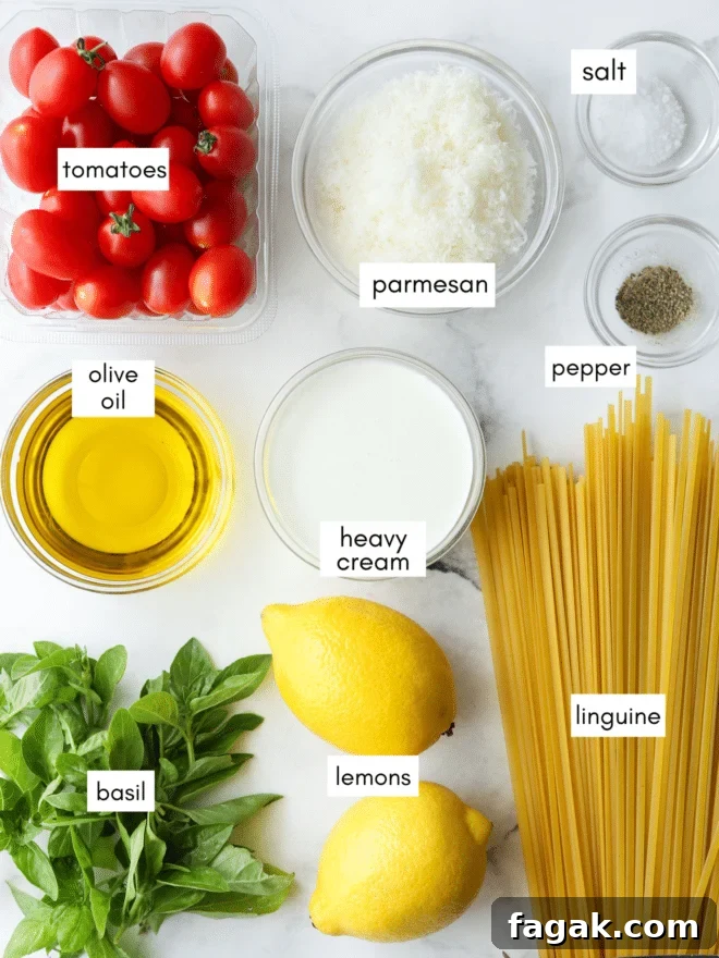 lemon pasta ingredients