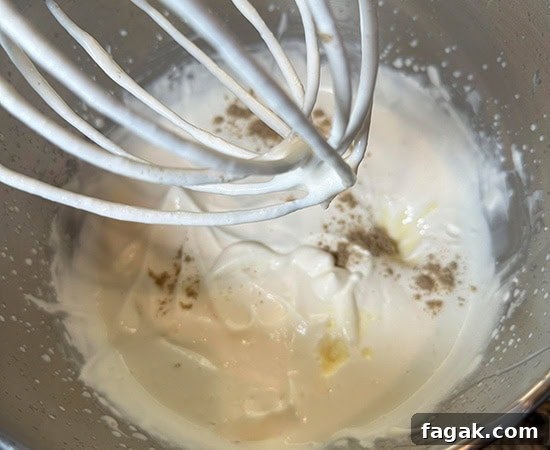 flavoring being added to whipping cream