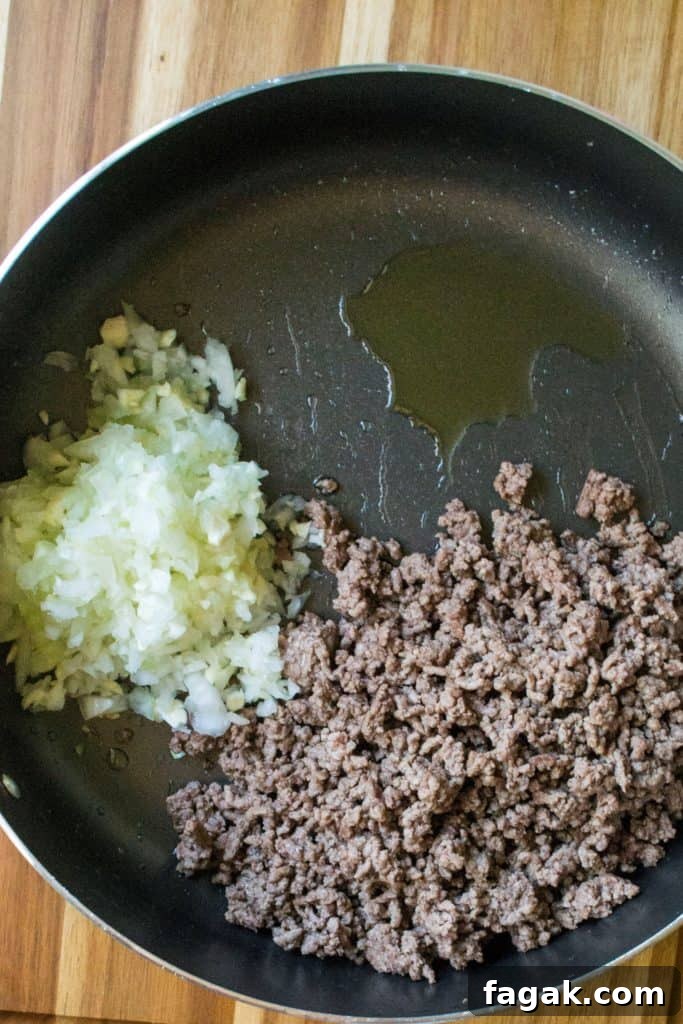 One Pot Lasagna Skillet ground beef