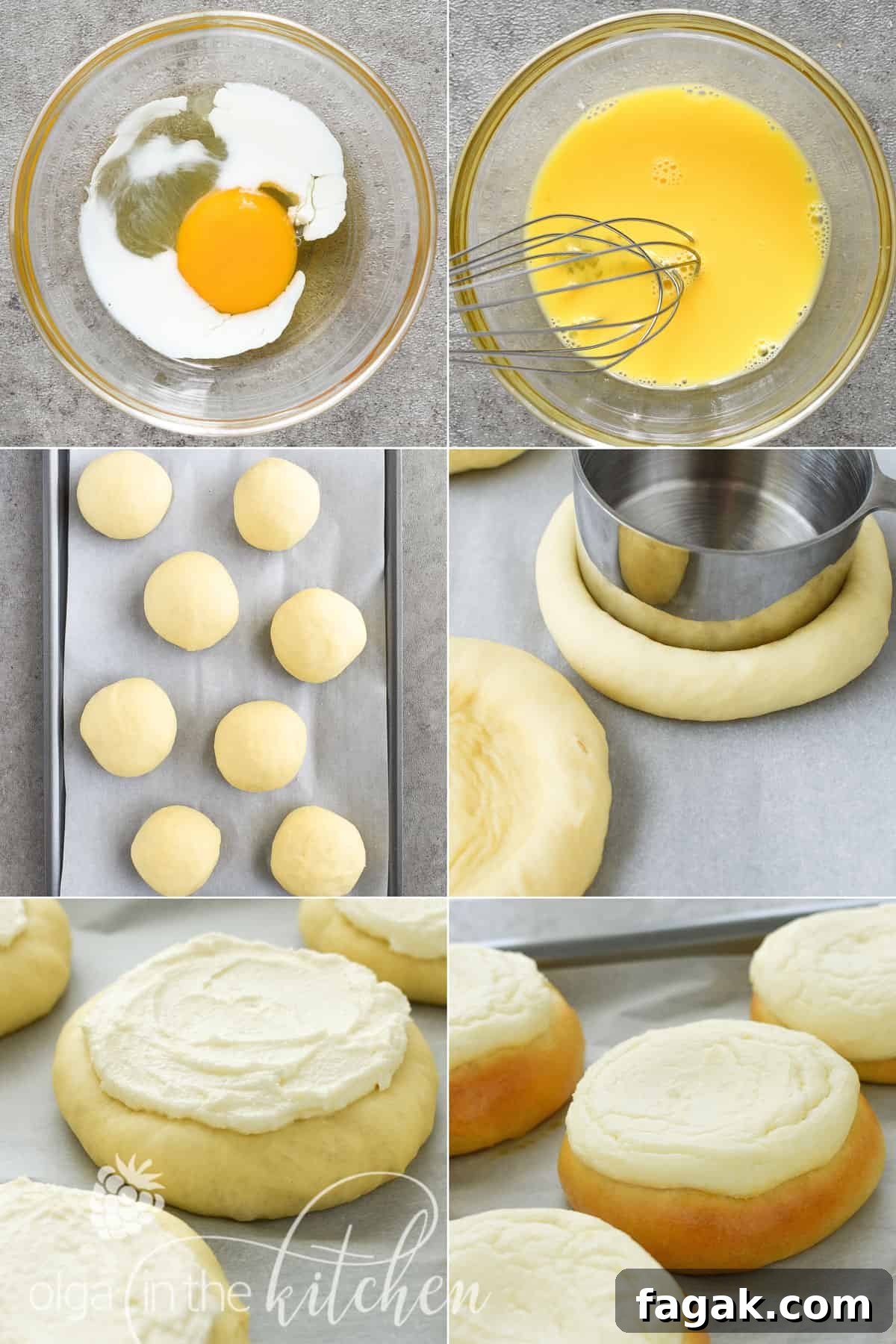 Sweet Cheese Filled Buns (Vatrushka Recipe): freezer-friendly, soft and fluffy sweet buns filled with smooth farmer’s cheese filling.