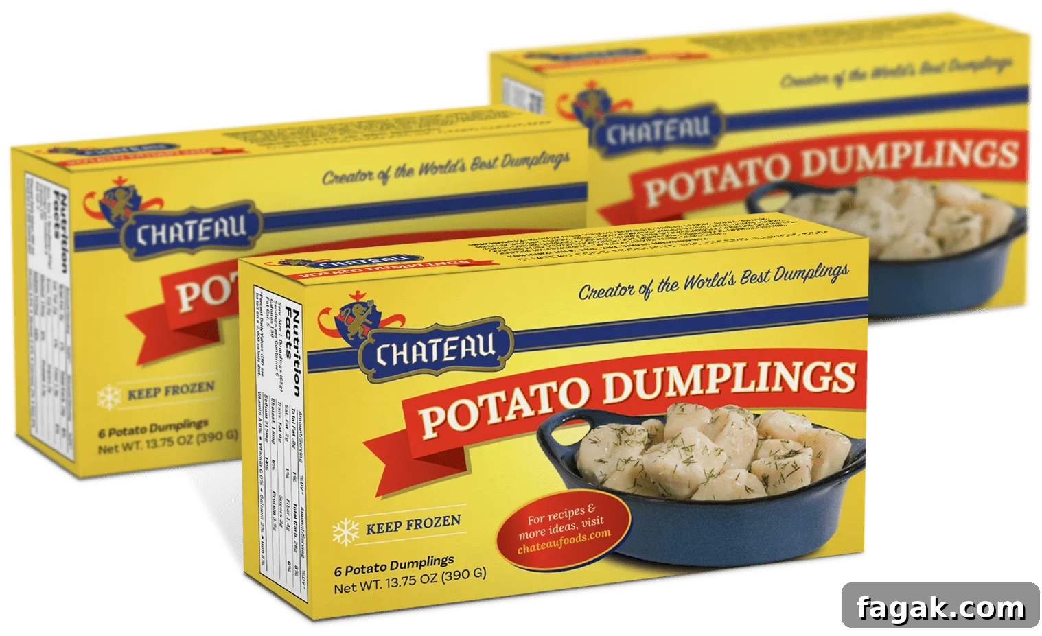 Boxes of Chateau dumplings