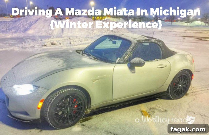 Driving A Mazda Miata In Michigan {Winter Experience}