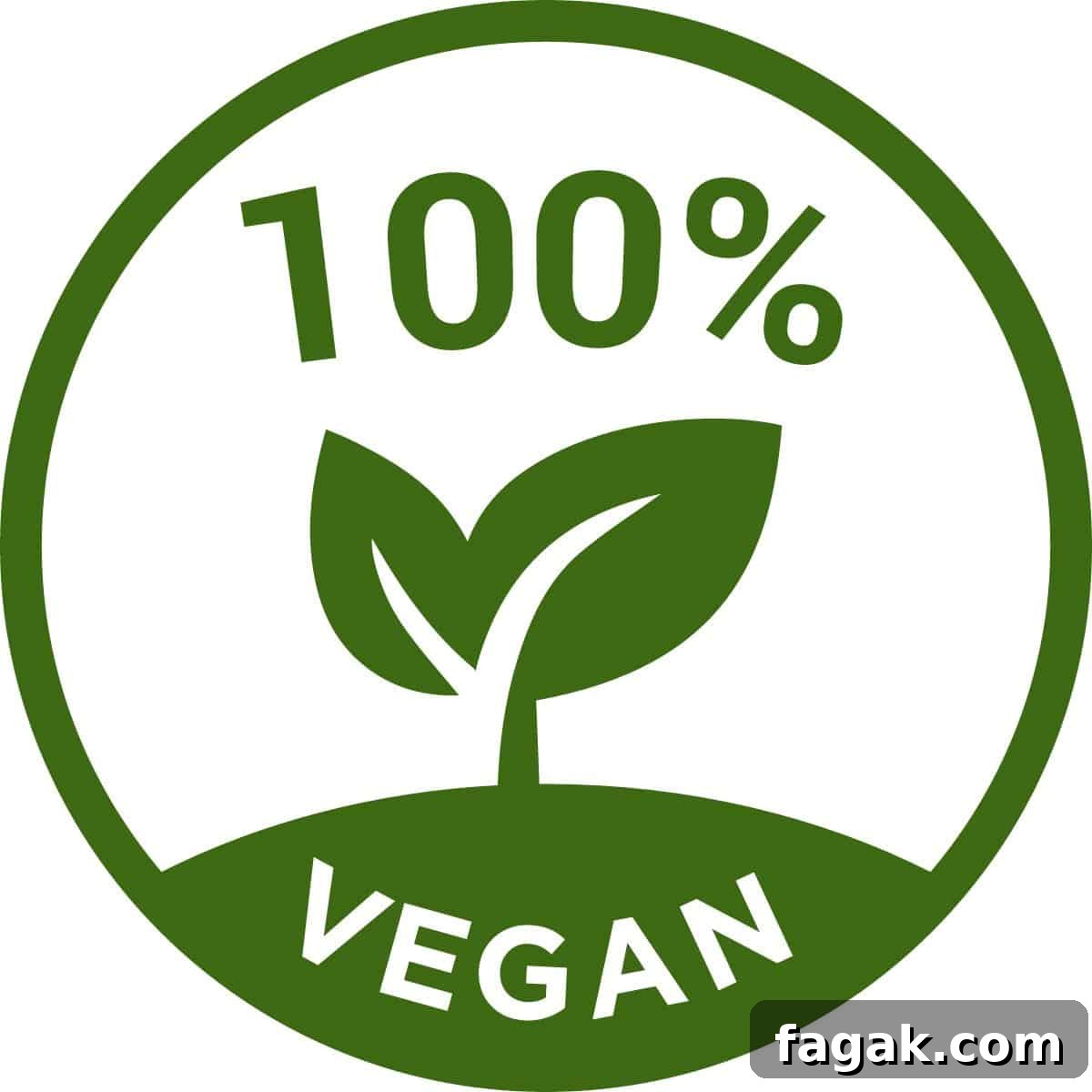 graphic for 100% vegan.