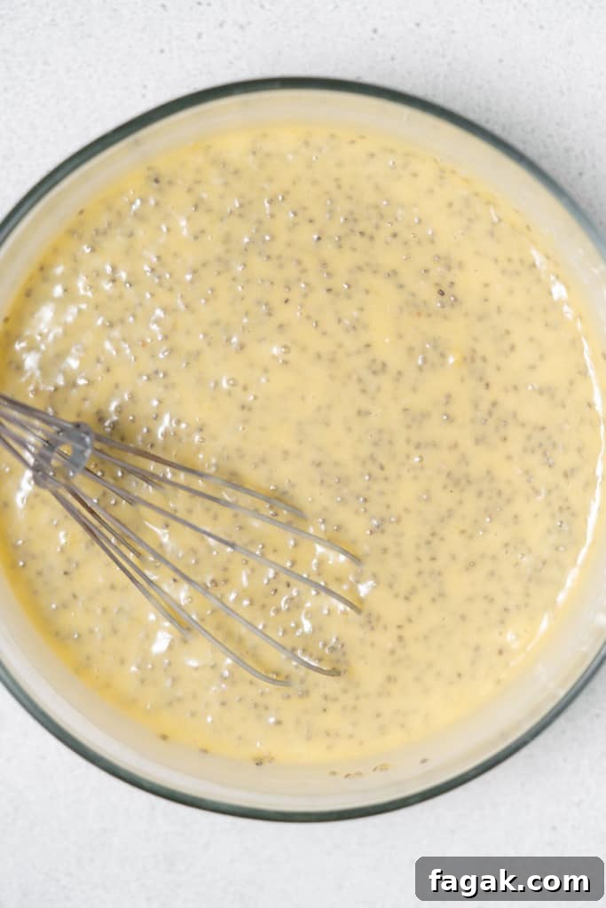 Creamy Mango Chia Pudding Recipe for Tropical Breakfast 10 whisk in chia pudding mix