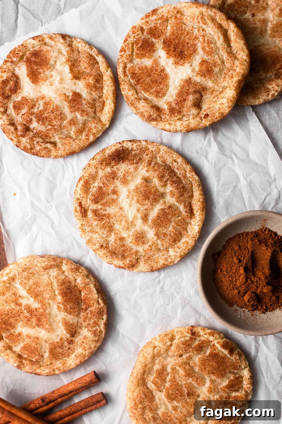 Eggless snickerdoodle cookies
