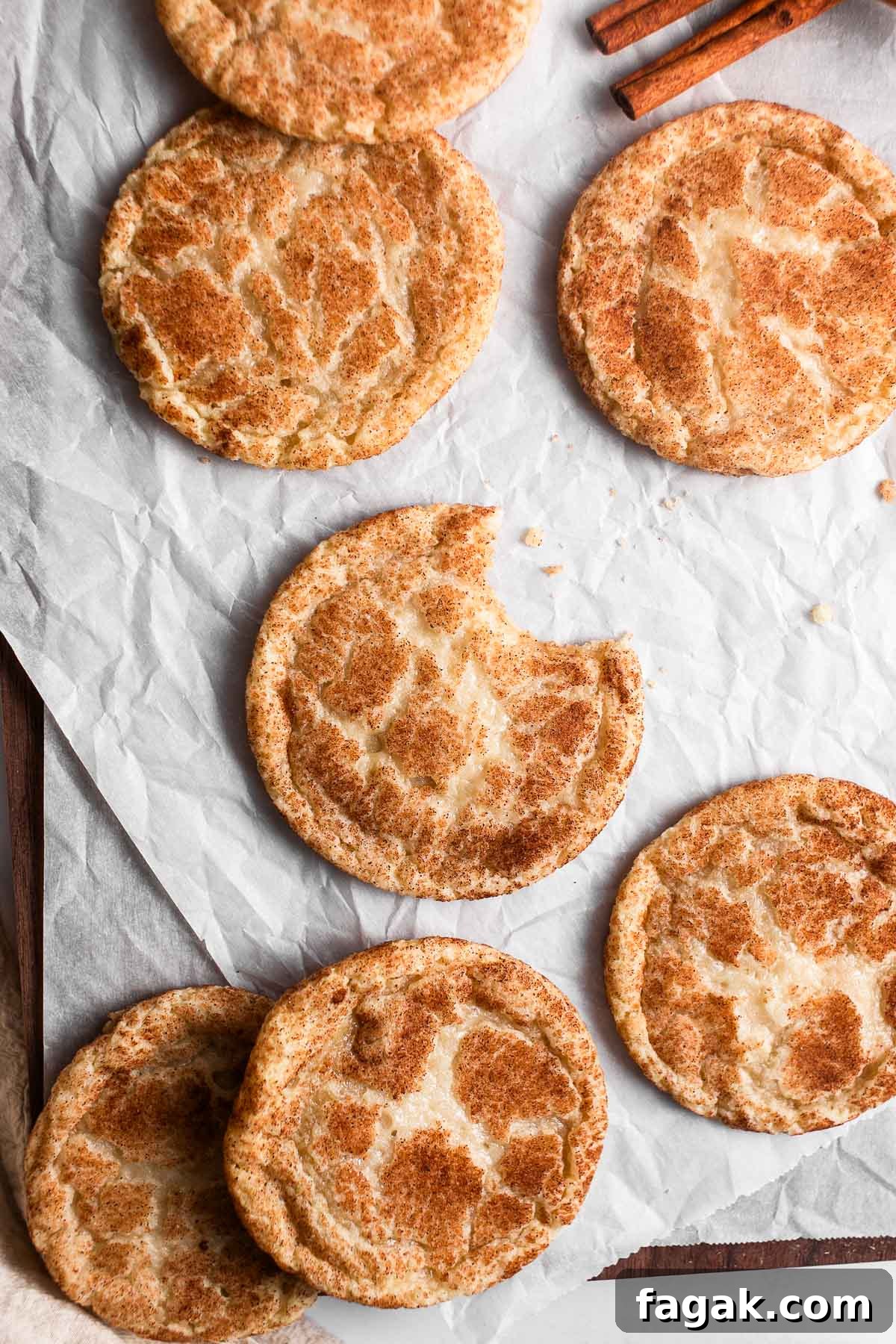 Close-up of snickerdoodles